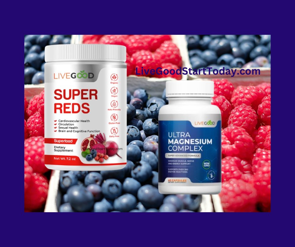 This POTENT combination is great for CARDIOVASCULAR support and HEART health!!♥♥
LiveGoodStartToday.com
#livegoodstarttoday #livegoodhealthrevolution #hearthealth #livegoodsuperreds #livegoodmagnesium