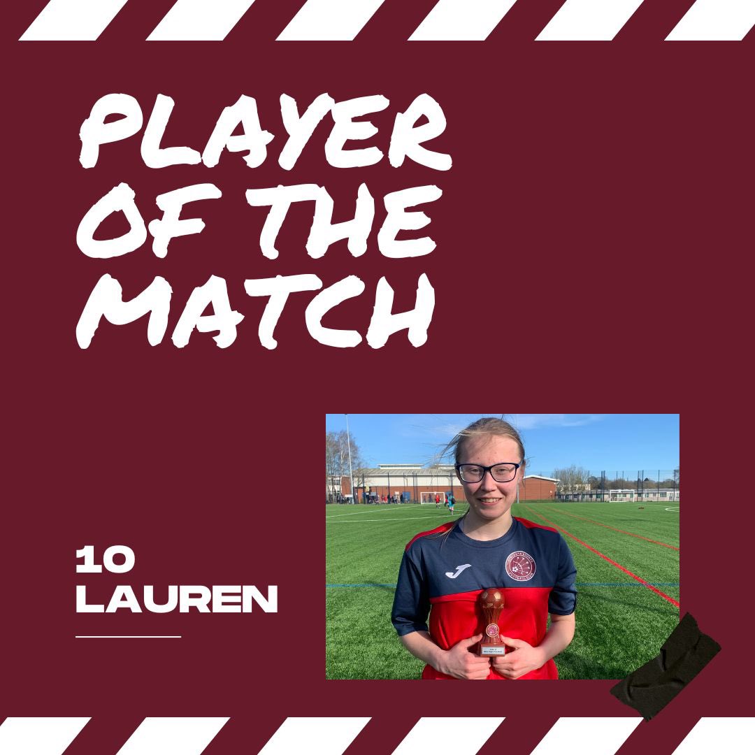 Scoring 2 and assisting 1, what a performance from our no 10 Lauren. Player of the Match for the U16 Whites v AFC Bournemouth ❤️⚽️