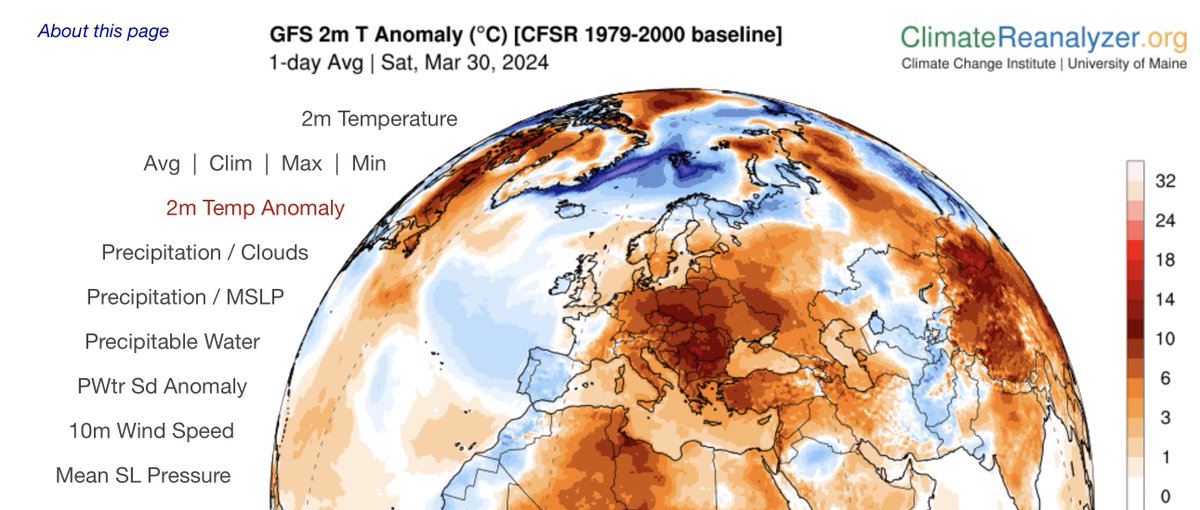 ❗️Avalanche of March records in eastern Europe today! 🌡️26.4°C in Tarnów, #Poland 🇵🇱, new March national record! 🌡️22.4°C in Druskininkai, #Lithuania 🇱🇹, new March national record! Over 30°C in #Serbia 🇷🇸, 25.0°C in #Austria 🇦🇹, 24.9°C in #Germany 🇩🇪, etc. More tweets to come.