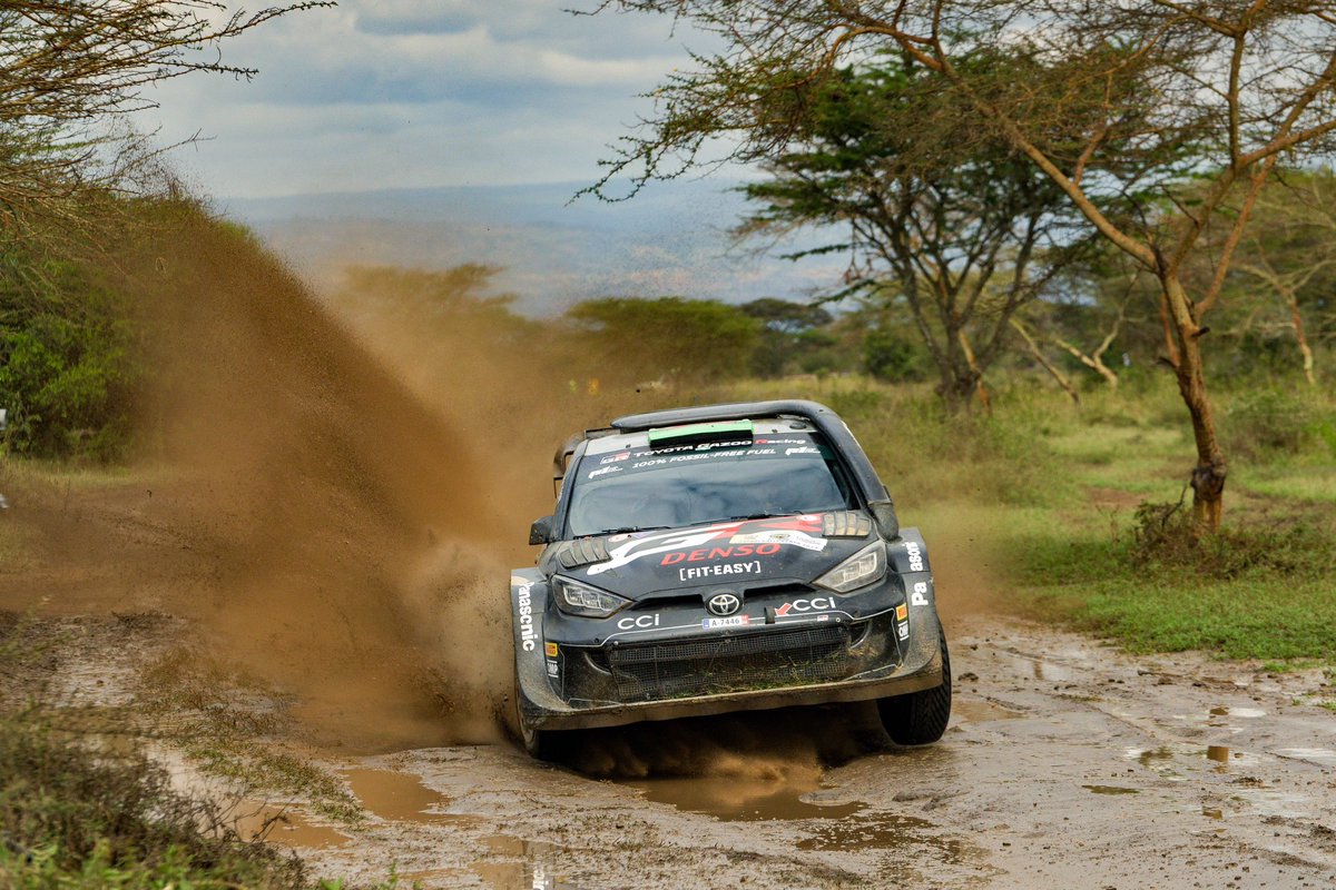 Well that was a pretty tough Safari Saturday. Three punctures today but we’re still holding on to P4 and when we didn’t have problems today the pace was better than yesterday. We just need to reset and go again tomorrow and see how things work out #wrc @TGR_WRC