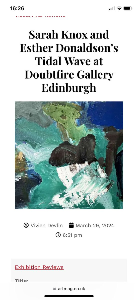 Great review - thank you Vivien Devlin ⁦<a href="/artmaguk/">Artmag</a>⁩