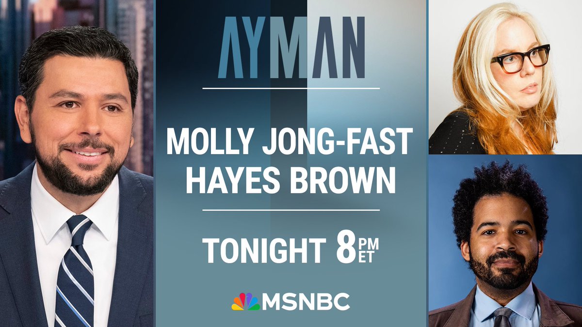 AYMAN (@aymanmsnbc) on Twitter photo TONIGHT AT 8: It's no debate who takes home tonight's #WorstOfTheWeek; Donald Trump hawking $60 MAGA-style Bibles. But is it his worst grift yet? <a href="/MollyJongFast/">Molly Jong-Fast</a> and <a href="/HayesBrown/">@hayesbrown.bsky.social</a> join <a href="/AymanM/">Ayman</a> to discuss. TONIGHT AT 8: It's no debate who takes home tonight's #WorstOfTheWeek; Donald Trump hawking $60 MAGA-style Bibles. But is it his worst grift yet? <a href="/MollyJongFast/">Molly Jong-Fast</a> and <a href="/HayesBrown/">@hayesbrown.bsky.social</a> join <a href="/AymanM/">Ayman</a> to discuss.