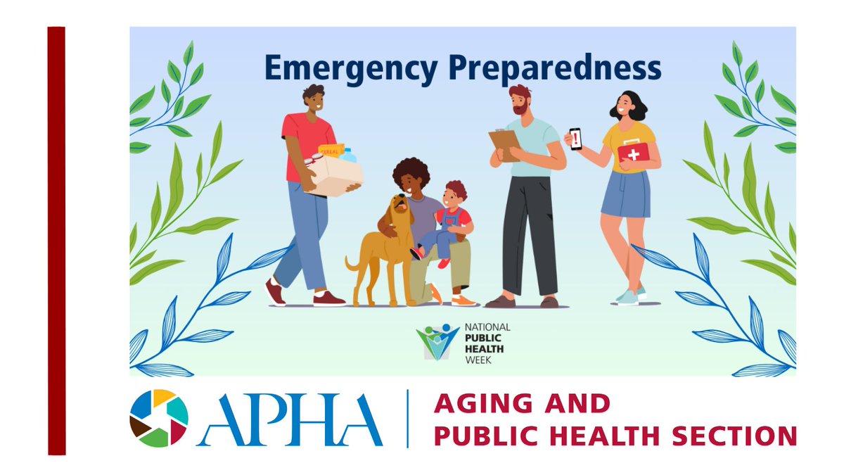 Older adults who live alone and with limited mobility are at particularly high risk during storms/flooding events, power outages, and other climate change hazards. Learn about emergency preparedness for older adults: cdc.gov/aging/publicat… #NPHW #NPHW_APH