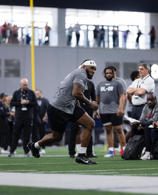 Former Indian Malik Vann had a big performance at the Big 12 Pro Day in Dallas, Texas today. @MalikVann7 #onceanindianalwaysanindian #FTB