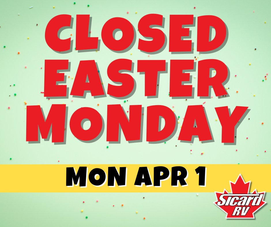 We hope everyone is enjoying their Easter weekend, we just wanted to send a reminder to all of our customers, we will be closed Easter Monday (April 1)‼️