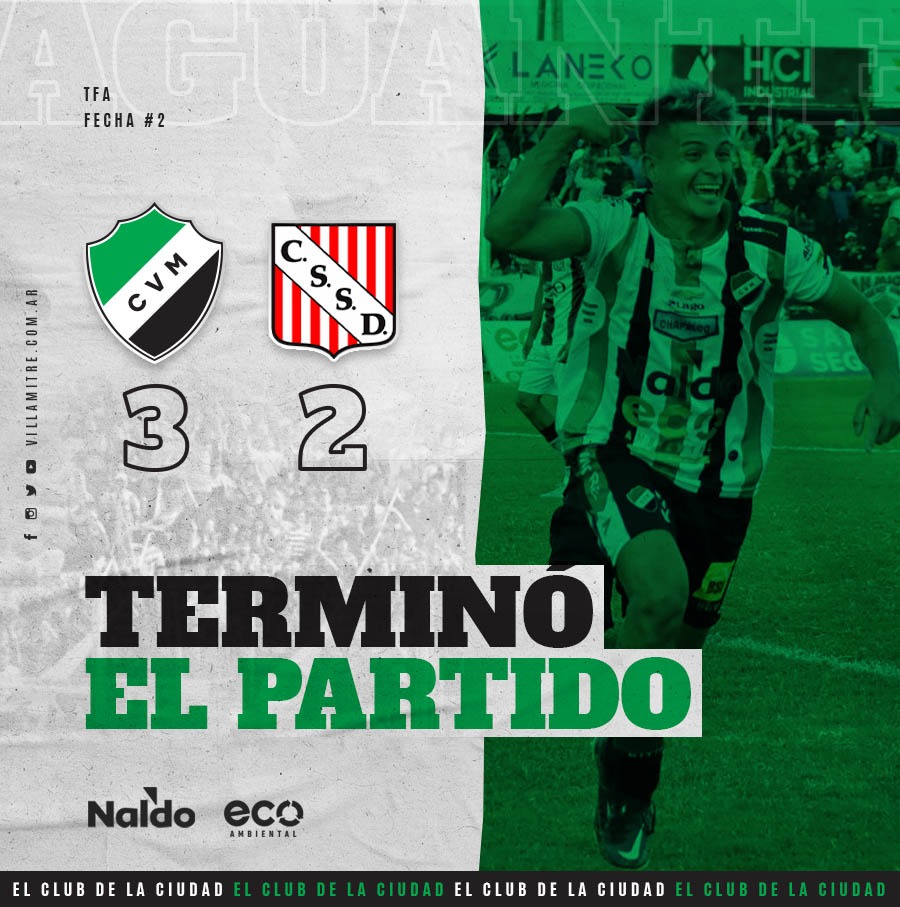 #Fútbol | ⚽️ #TFA

¡Gritalo Nico! 

Victoria en casa luego de ir 0 - 2 abajo.

Goles de Gabriel Jara y doblete de Nico Ihitz. 

#ElClubDeLaCiudad 🇦🇪