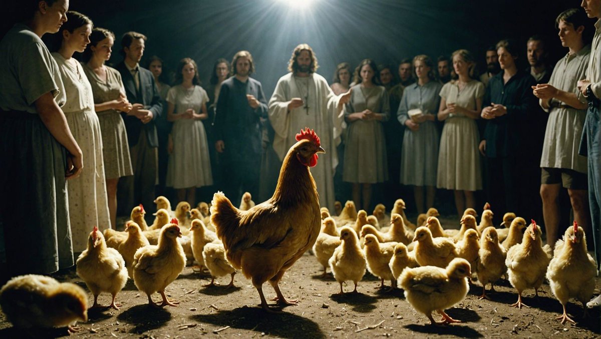 In the name of the Yolk, the White, and the Holy Hen, amen and happy easter.