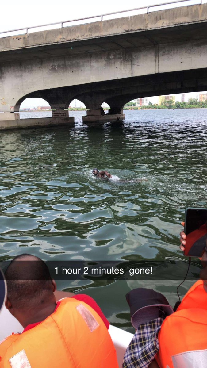 IfemeCS's tweet image. Hey guys, a friend of mine swam the entire length of the 3rd mainland bridge in 2 hours 34 minutes.

His name is Coach Dreh!