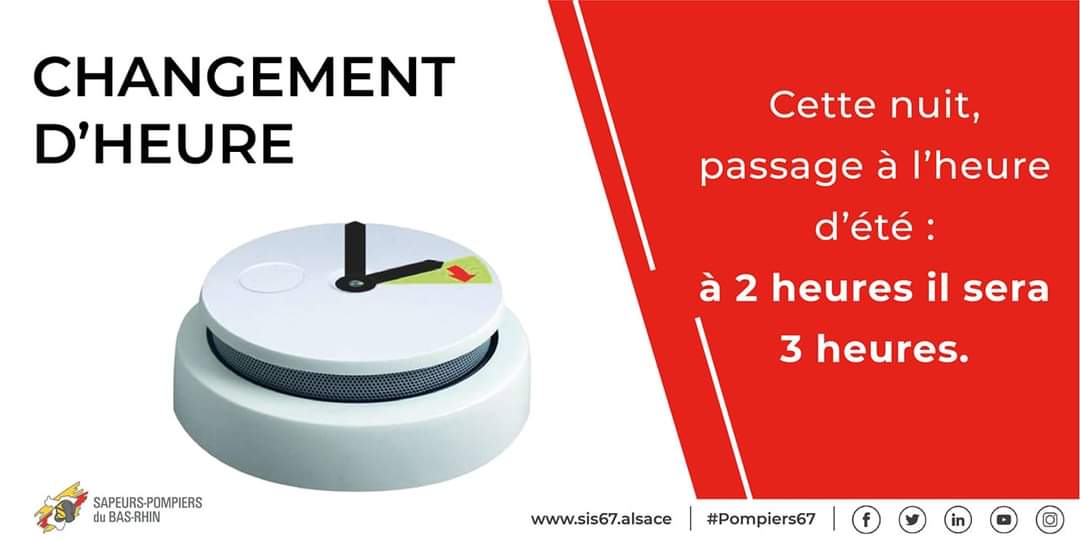 Ce week-end, on passe à l’heure d'été. Une bonne habitude à prendre à chaque changement d’heure ➡️ Test et vérification des piles des détecteurs de fumée ! ⌚️⏰ #OnChangeDheure