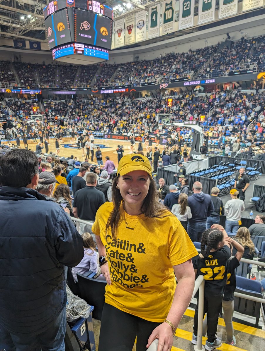 Took a break from my annual yoga retreat weekend to cheer on @IowaWBB in the Sweet 16!