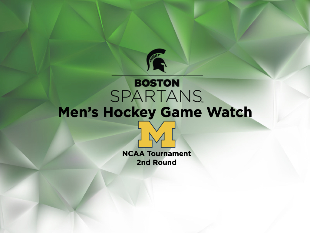 Join the Boston Spartans on Sunday, March 31st at Game On (82 Lansdowne St, Boston, MA 02215) for the 2nd round of the NCAA Men's Hockey Tournament when MSU will battle UofM in a rematch of the Big Ten Championship match! eventbrite.com/e/boston-spart… #gogreen #msuhockey #michiganstate