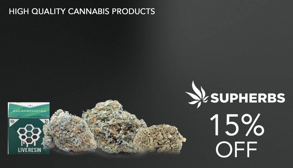 🔥Get 15% off EVERYTHING at Supherbs, Canada's top online retailer for cannabis products.💨🌿 Use code BESUPHERB at checkout for amazing savings. Shop now: buff.ly/3VzEQfD #cannabisdiscount #onlineshopping #buynow