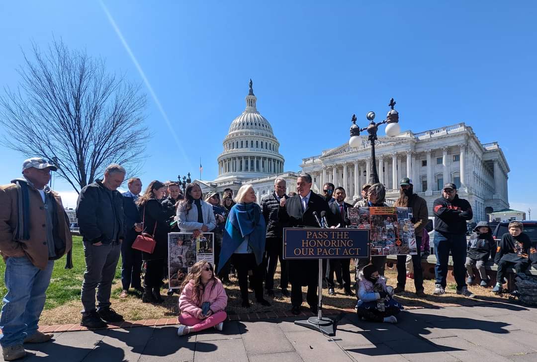 Milestone popped up in my FB feed. This was today in 2022, at the Capitol, urging the Senate to pass the #PACTAct the FIRST time.