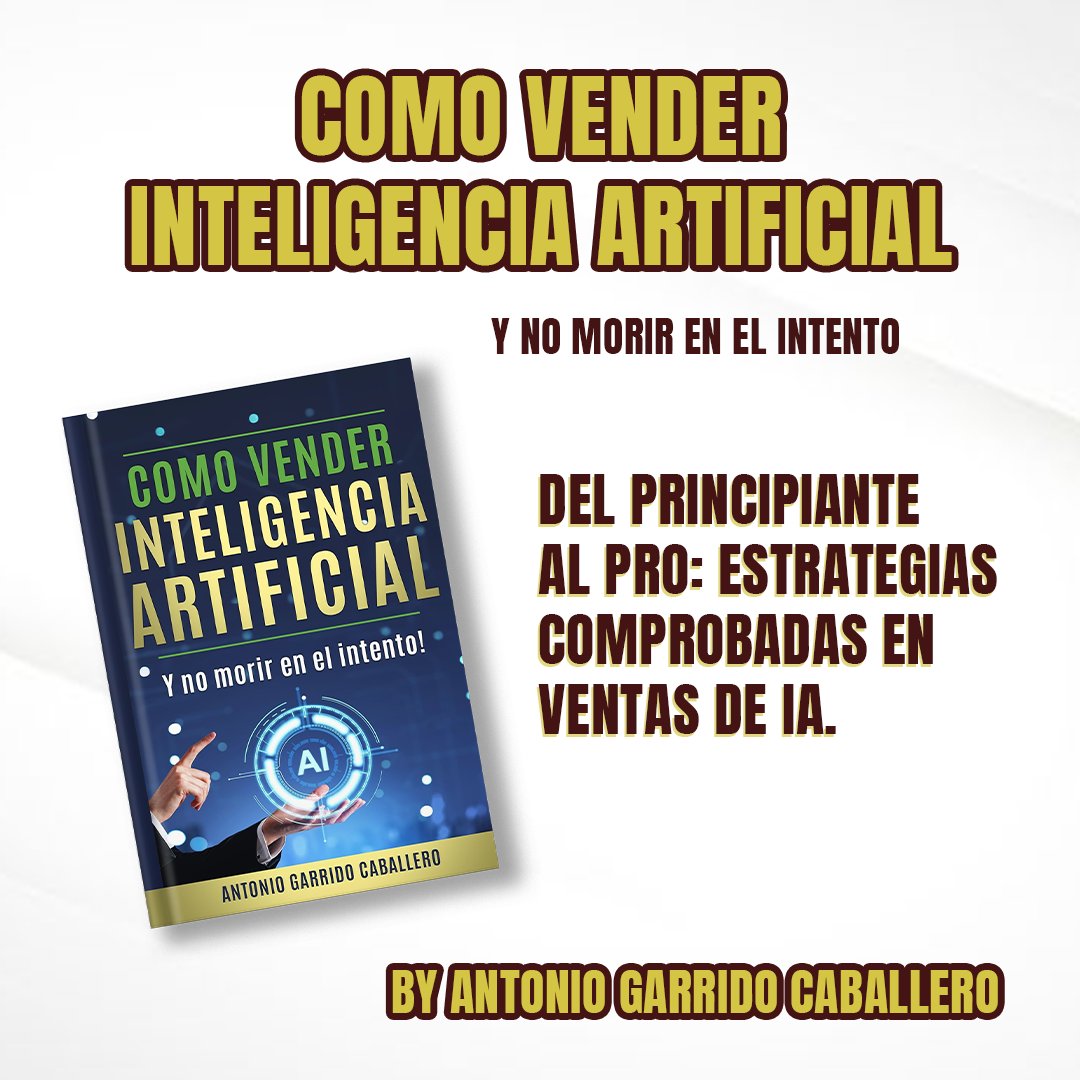 SelfHelp_Reads's tweet photo. Redefine success in AI sales!
Dive into 'Cómo Vender Inteligencia Artificial' and discover the strategic brilliance that sets you apart, making you the trusted partner in the tech realm. #SalesStrategist By @agnimbus
Available on - https://t.co/uYgJNxKKQl https://t.co/z3ZRlJwC0u
