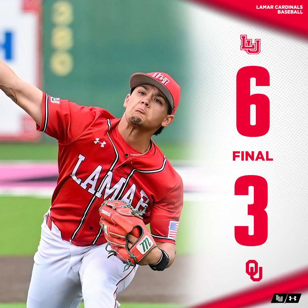 11point7's tweet image. BEAUMONT, TX STAND UP 🚨

YOUR LAMAR CARDINALS JUST SWEPT OKLAHOMA AND ARE 22-5