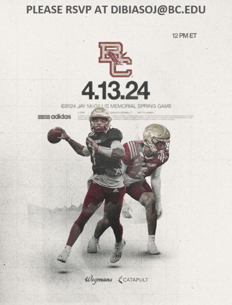 Thank you @Coach_JDiBiaso for the invite up. Excited to see BC. @TheRockFootball