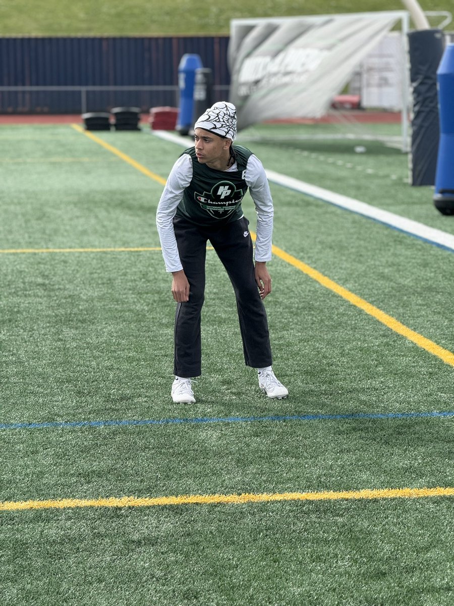 Burien (Wash.) Kennedy Catholic 2026 cornerback Joey Thomas III came straight from a track meet to @NPShowcases and had a host of offers 247sports.com/player/joey-th…