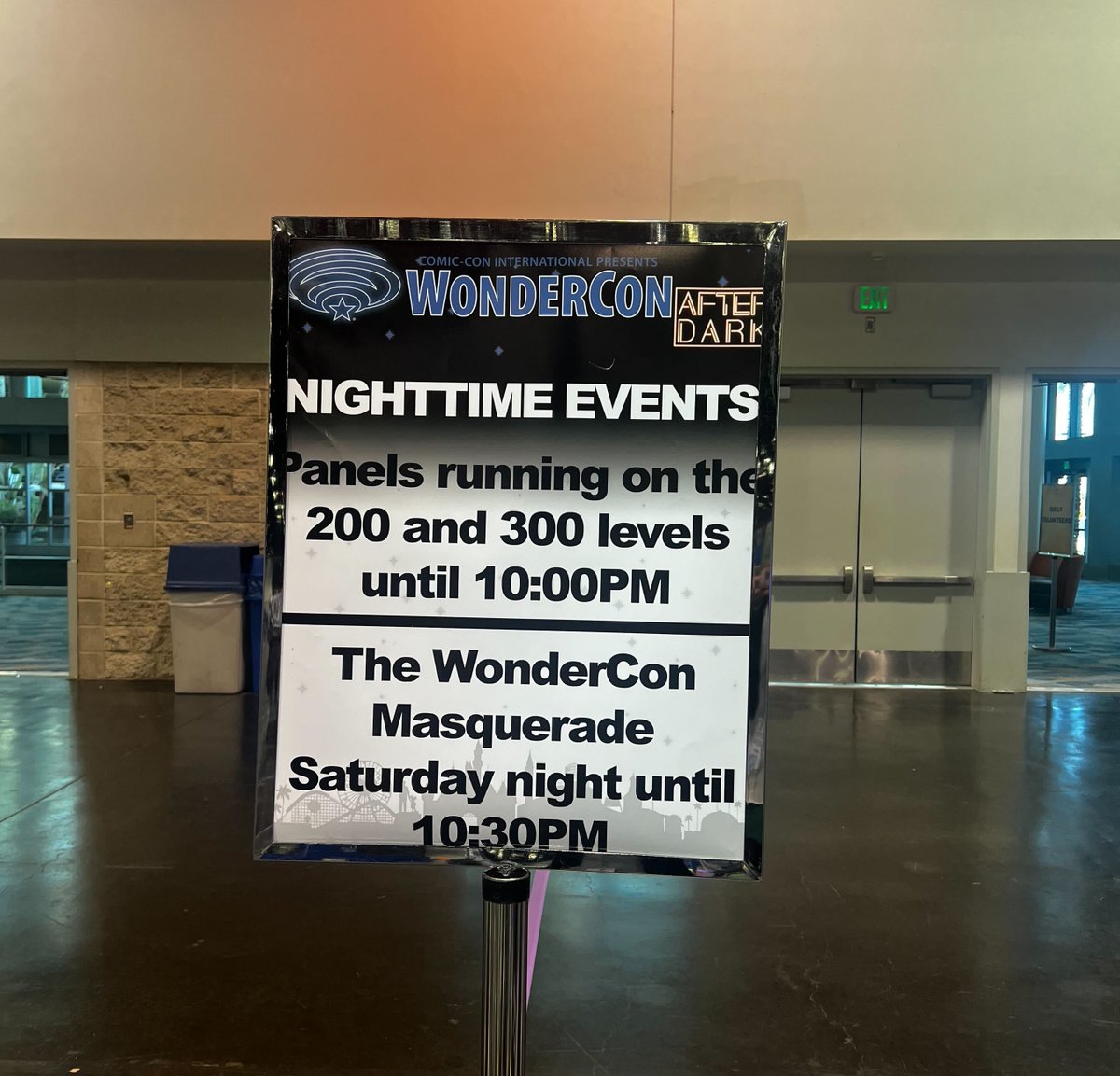 Panels on the 200 and 300 levels will be running until 10 PM and the WonderCon Masquerade tonight till 10:30 PM. Plan out your evening and view the #WC2024 schedule bit.ly/43Hl7fZ