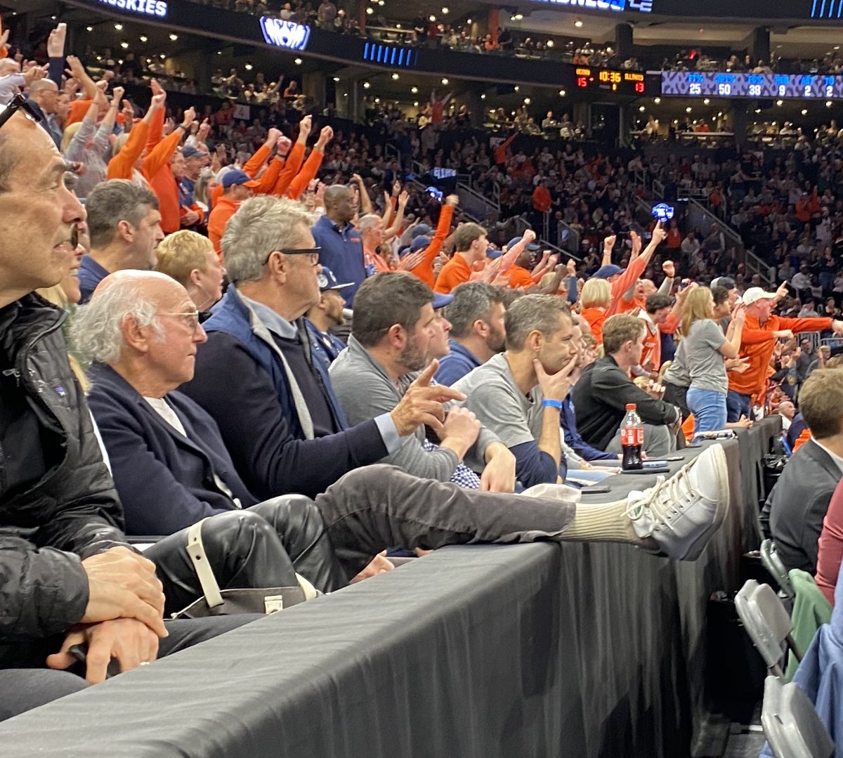 Larry David needs more legroom.