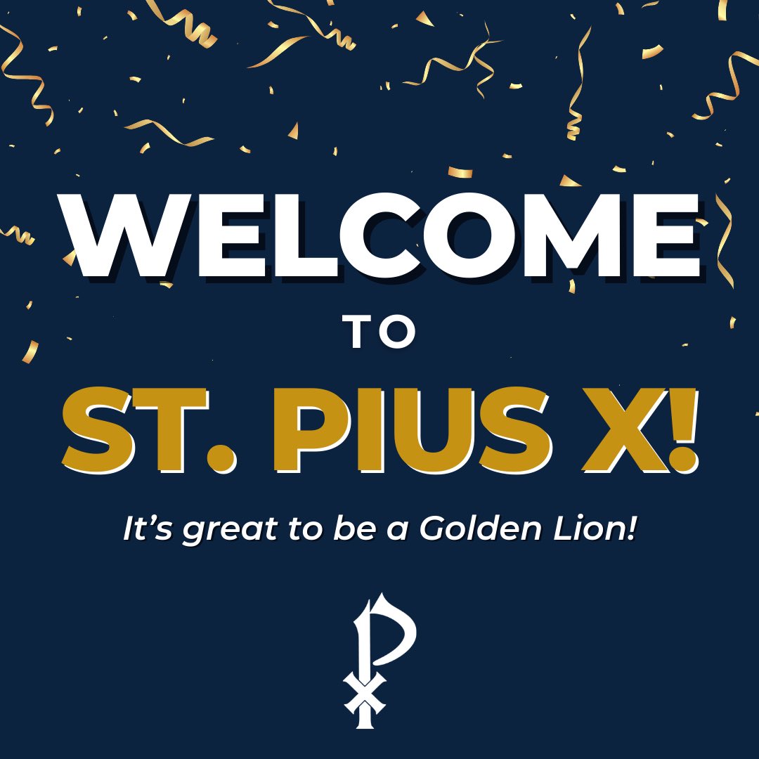 St. Pius X Catholic High School (@stpiusxatlanta) on Twitter photo We’re so excited to welcome the newest Golden Lions to our St. Pius X family! We’ll see you on campus soon! 🦁 We’re so excited to welcome the newest Golden Lions to our St. Pius X family! We’ll see you on campus soon! 🦁