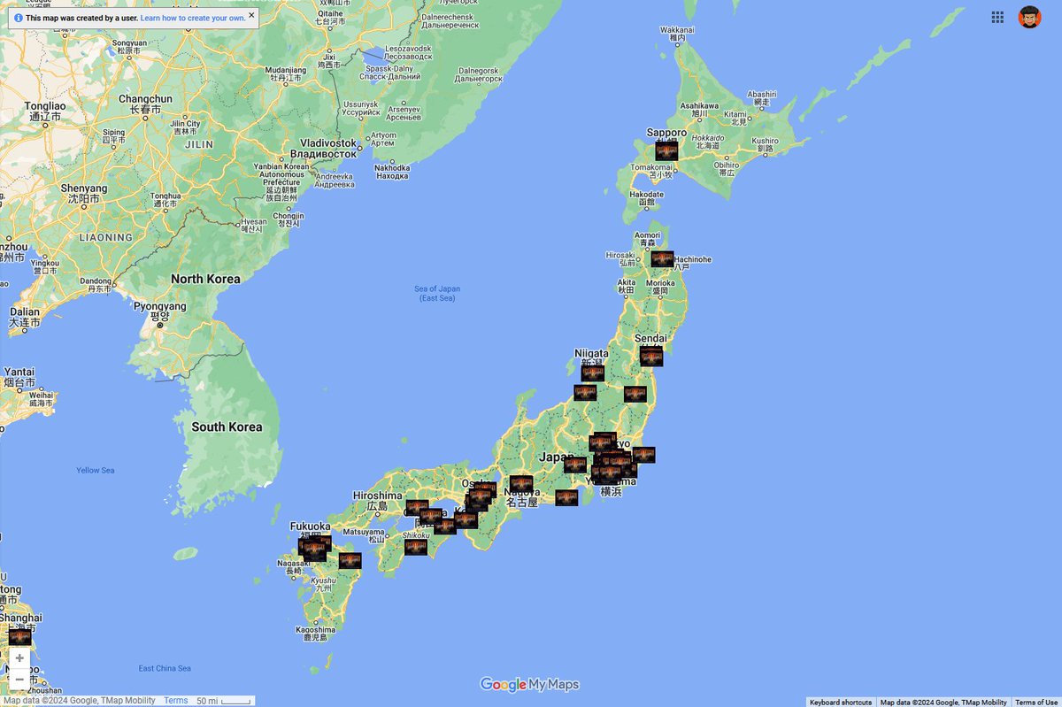 With EVO Japan on the horizon. These are the places in Japan where YOU can play Street Fighter III: 3rd Strike Arcades, Centres, Scenes & Basements, etc. #StreetFighter #3rdStrike #EVOJapan2024 Curated with help by @TheShend Google Maps: google.com/maps/d/u/1/vie…