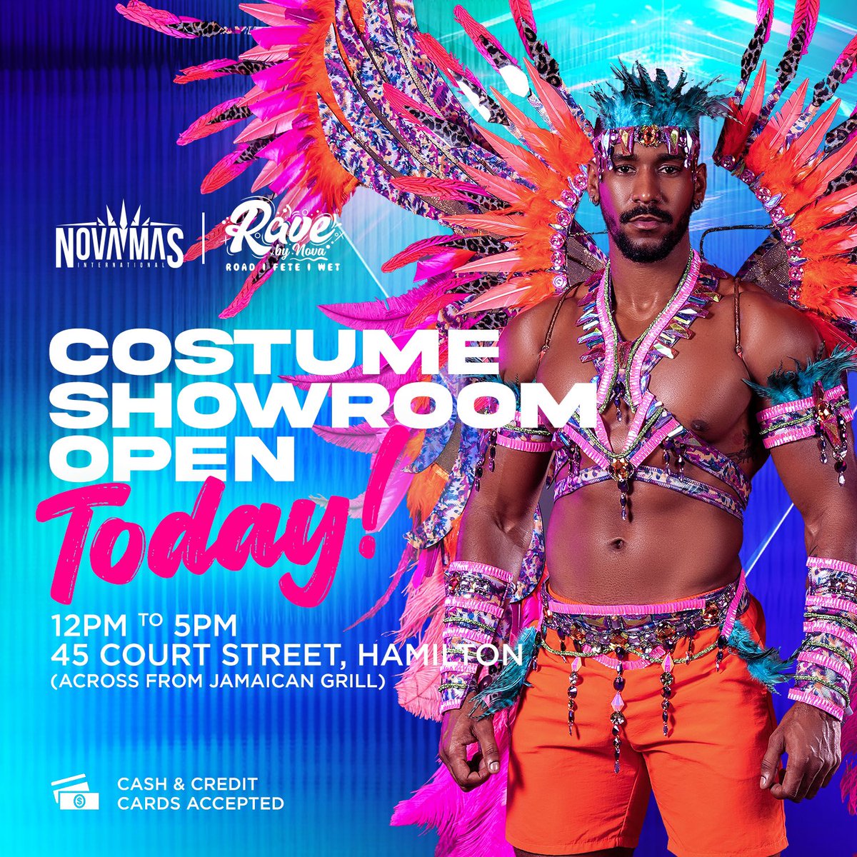 🌟Our Showroom is NOW OPEN from 🕒 12PM to 5PM

This is your chance to check out every detail for your costume and lock in.

✨ Come say hello, we’re waiting!

#NOVA2024 #CelebrateLifePlayNOVA #RevelDeRoad #CarnivalinBermuda