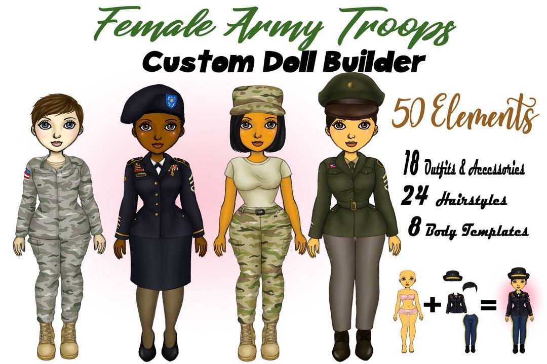 Female Army Troops Veterans Day Clipart Best Friends Download by I365art☀️ buff.ly/3enSsXS