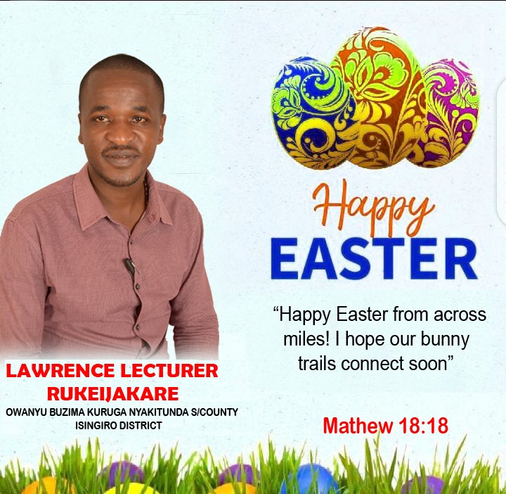 LRukeija's tweet image. #Knowing someone as special as you (my #friends  from #Nyakitunda S/c Isingiro  District) adds a little extra.

 #Thinking of you on this special day!
 Best wishes for Easter.

#NIBENDEZA PASIKA NUNGI. #MUKAMA ABARINDE KANDI ABAHE EMIGIISHA🤝👏🏼👍👍👍.