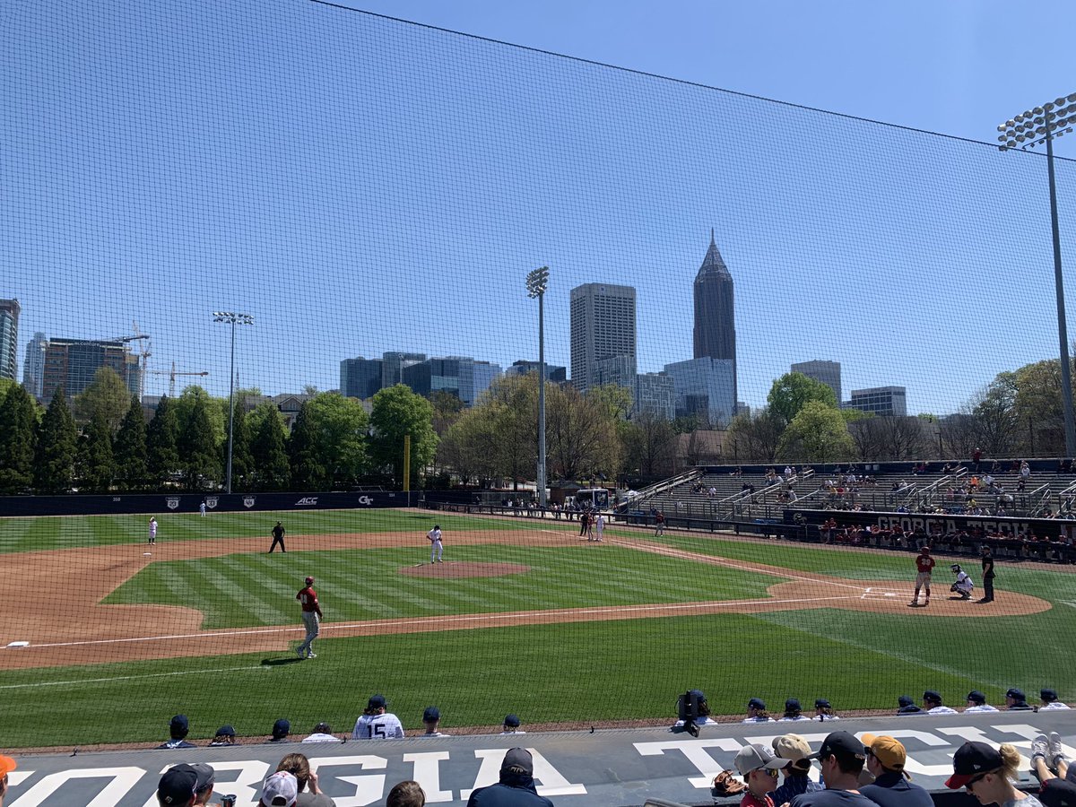 JoeRipley11's tweet photo. It’s a beautiful day for baseball in Atlanta. #BCvsGT https://t.co/G9QYvefiB5