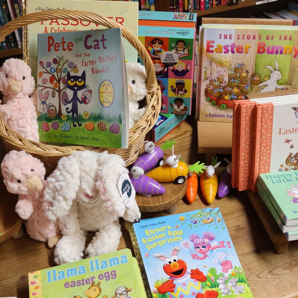 Happy (almost) Easter! 🐇🥕 We've got adorable Easter basket goodies, come do some last minute shopping at EBBCO~ #easterbasketideas #indiebookstore #elliottbaybookcompany