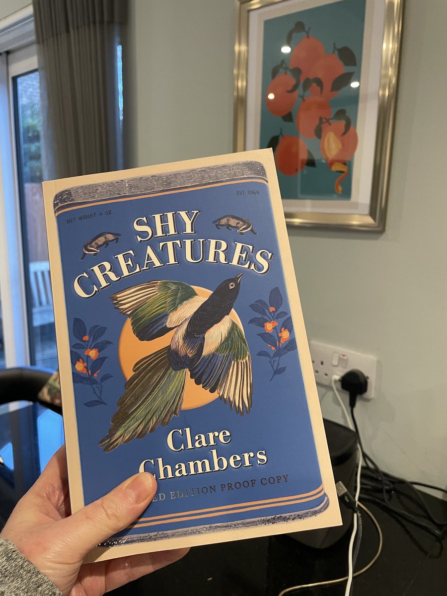 I am an enormous fan of Clare Chambers ( can you tell from the artwork in my kitchen?) so to say I was thrilled to receive a proof of her new novel Shy Creatures in a massive understatement! Please @wnbooks produce another cover art print!