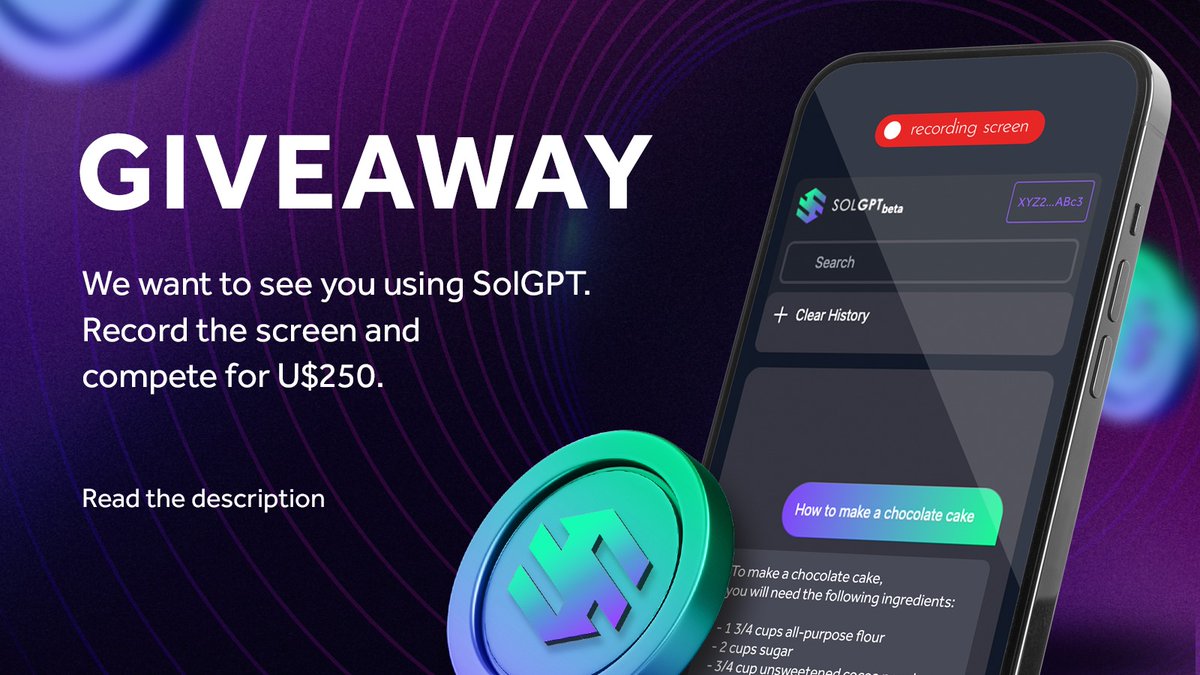 Celebrating our milestone of reaching 3,000 followers in just one week, we've got a special gift for you! 🎉

Retweet this post and share a video on your Twitter using Solgpt. 

app.solgpt.ai