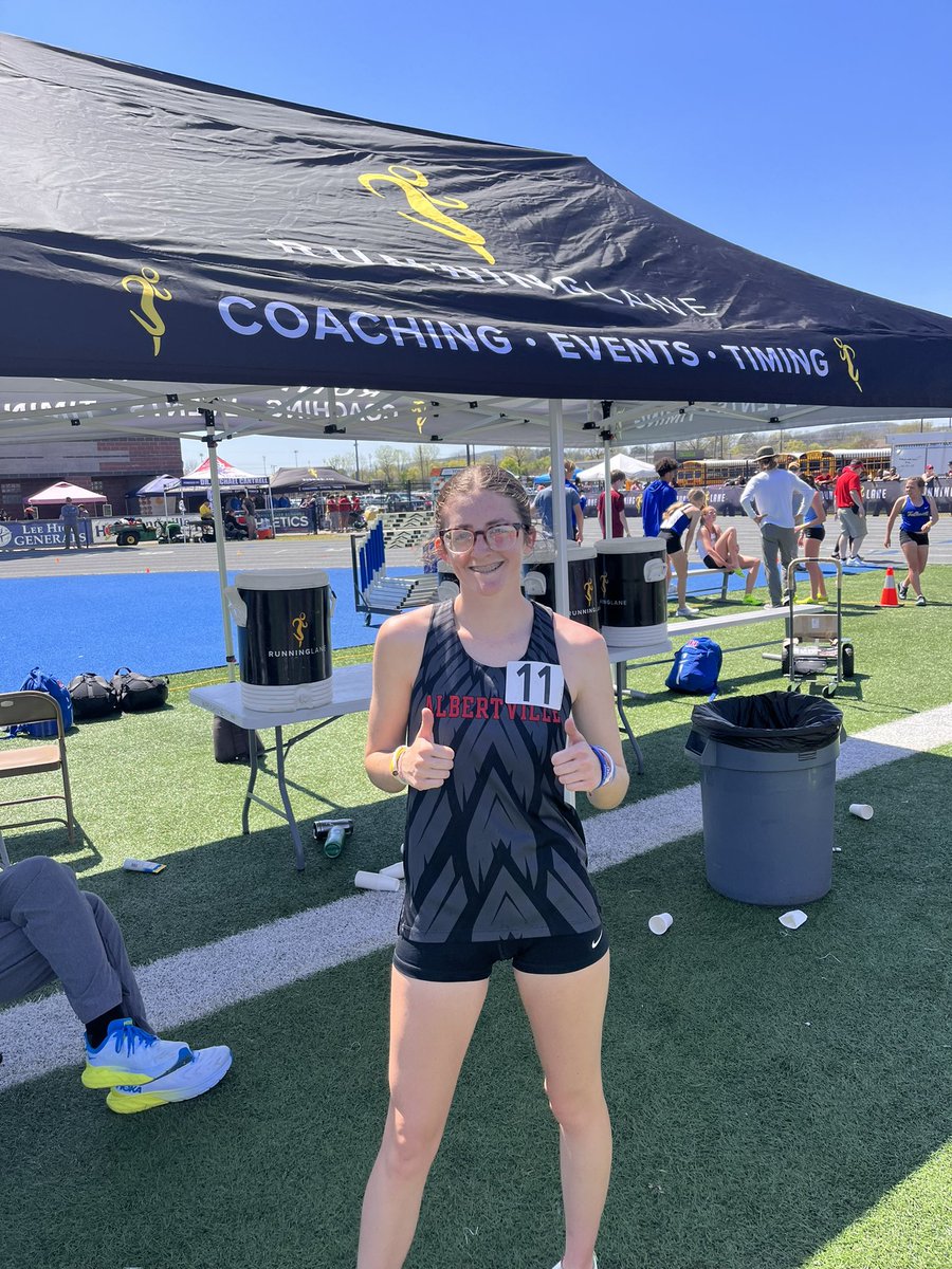 New school record! Congrats to Addison Goodwin for setting a brand new record for the 2000m steeple chase! <a href="/AHSAggieSports/">AHS Athletics</a> <a href="/AHS_Aggies/">Albertville Aggies</a>