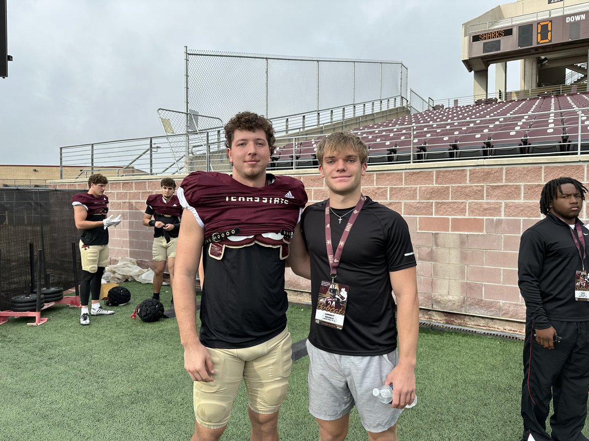 Garrett Nichols (@garrett_n4) on Twitter photo Had an amazing unofficial visit <a href="/TXSTATEFOOTBALL/">Texas State Football</a> ! Loved watching everyone fly around in the live scrimmage and thank you <a href="/LDKep/">Landon Keopple</a> for the invite! 
<a href="/andrewcobus/">Coach Cobus</a> <a href="/GJKinne/">GJ Kinne</a> <a href="/26Int_Hit/">Dexter McCoil Sr</a> <a href="/_CoachGregg/">Matthew Gregg</a> <a href="/CoachBailiffFB/">David Bailiff</a> <a href="/CoachDaPrato/">𝑪𝒐𝒂𝒄𝒉 𝑫𝒂𝒏𝒊𝒆𝒍 𝑫𝒂 𝑷𝒓𝒂𝒕𝒐 🐺</a> <a href="/CoachMikeOG/">Mike O’Guin</a> <a href="/BamPerformance/">Bam Performance</a> <a href="/CoachQCPProud/">Coach Q</a> <a href="/AllenMarrow/">Allen Marrow</a> Had an amazing unofficial visit <a href="/TXSTATEFOOTBALL/">Texas State Football</a> ! Loved watching everyone fly around in the live scrimmage and thank you <a href="/LDKep/">Landon Keopple</a> for the invite! 
<a href="/andrewcobus/">Coach Cobus</a> <a href="/GJKinne/">GJ Kinne</a> <a href="/26Int_Hit/">Dexter McCoil Sr</a> <a href="/_CoachGregg/">Matthew Gregg</a> <a href="/CoachBailiffFB/">David Bailiff</a> <a href="/CoachDaPrato/">𝑪𝒐𝒂𝒄𝒉 𝑫𝒂𝒏𝒊𝒆𝒍 𝑫𝒂 𝑷𝒓𝒂𝒕𝒐 🐺</a> <a href="/CoachMikeOG/">Mike O’Guin</a> <a href="/BamPerformance/">Bam Performance</a> <a href="/CoachQCPProud/">Coach Q</a> <a href="/AllenMarrow/">Allen Marrow</a>
