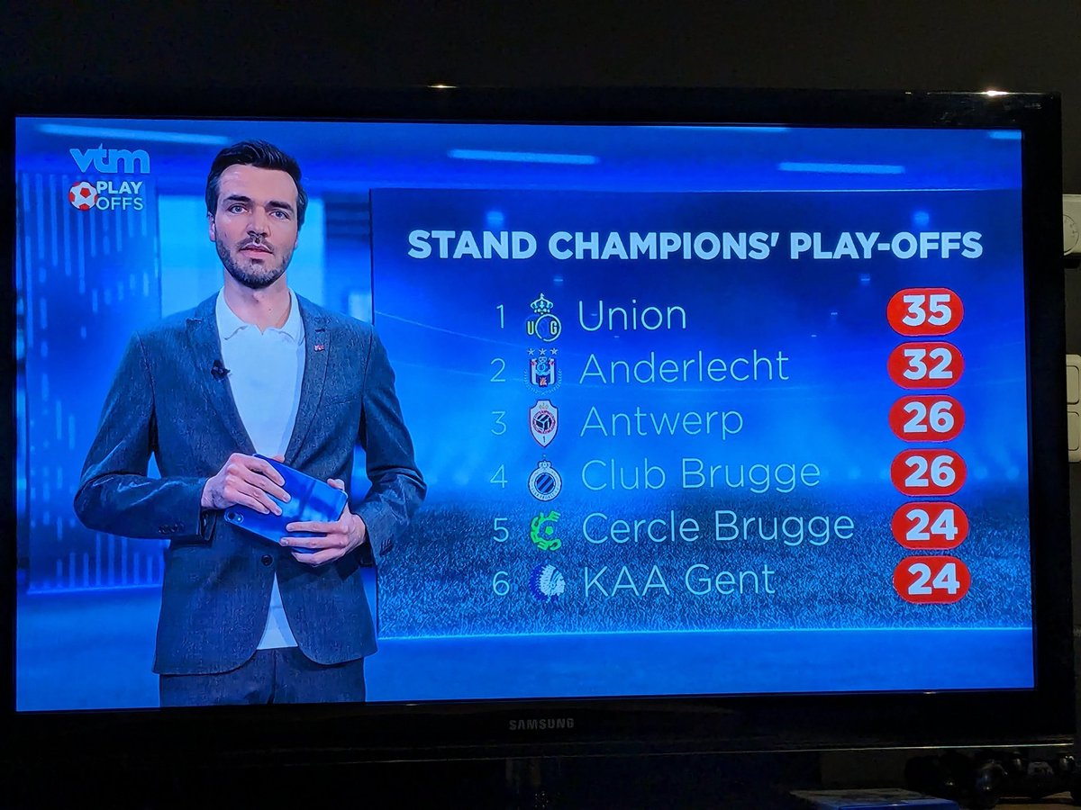 mavantie's tweet photo. Op @VTMNIEUWS wrijven ze er de niet-deelname van @KAAGent aan de Champions Play Offs wel heel diep in #foutje #classic @KRCGenkofficial https://t.co/S1erVZIgtP
