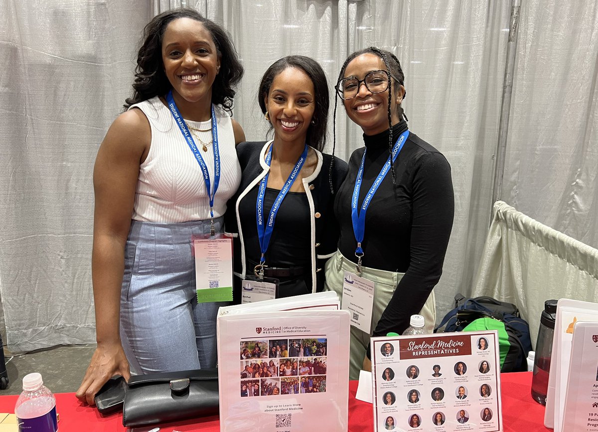 📣 #AMEC2024 Come talk to our @StanfordPeds residents! @bethelmiesoMD (PGY3), @LisaNUmeh @JordanW_Med (PGY2), @LahiaYemaneMD (Associate Program Director & Asst Dean @StanfordODME)