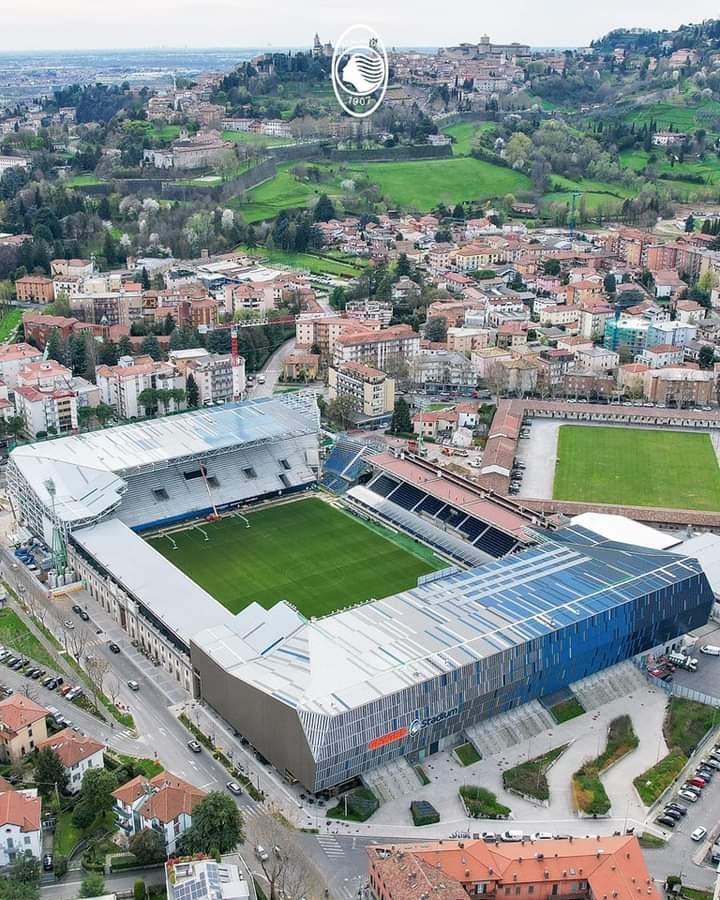 Worldstadium_EN's tweet photo. #Italy 🇮🇹|Work on the new Gewiss Stadium(#AtalantaBC )Curva Sud will start in June 2023. The project will be finished in October 2024 and will also included a new underground car park,cycle path and will add more green space around the stadium.
#GoAtlantaGo https://t.co/Drdw16IJkA