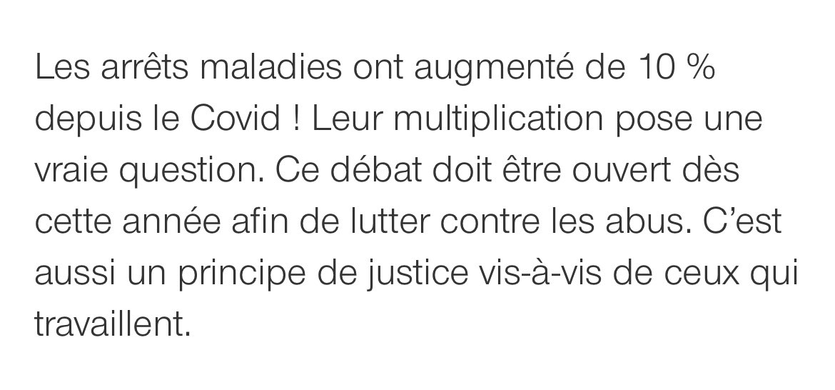 "La multiplication des arrêts maladies pose une vraie question"
Pas la bonne par contre 🤦‍♀️...

<a href="/BrunoLeMaire/">Bruno Le Maire</a> pour info il y a un truc qui s'appelle le #CovidLong et qui empêche les malades de travailler (alors qu'ils en ont envie)
 
🔗ouest-france.fr/politique/brun…

#ApresJ20