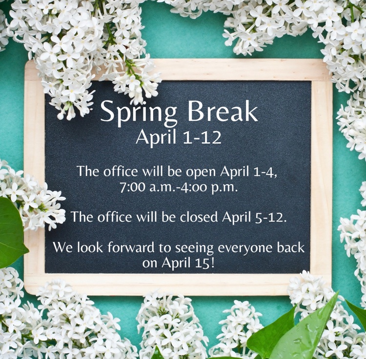 Happy Spring Break <a href="/EastAiken/">East Aiken</a> family and friends!