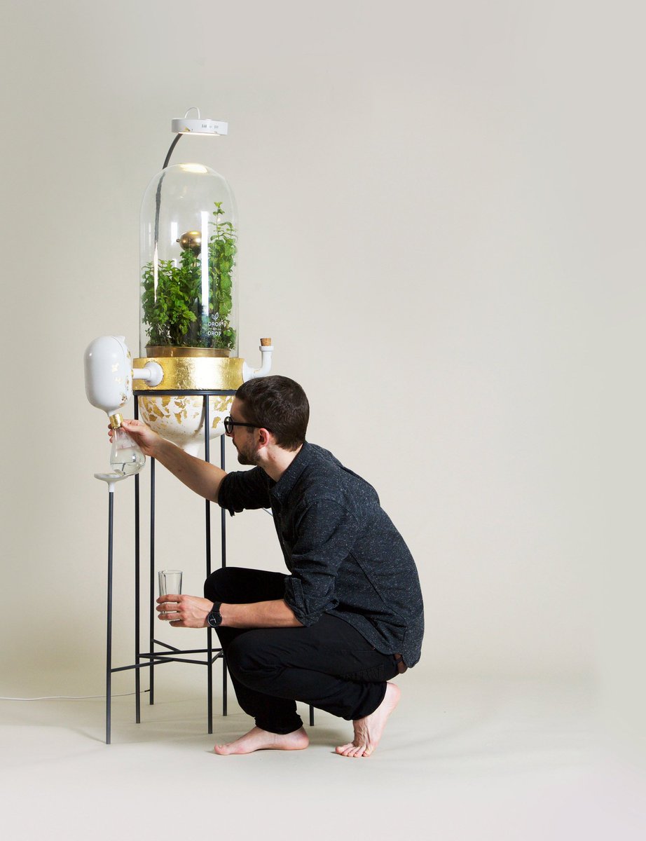 Drop by Drop. Herb-powered home filtration “...Home Filtration systems are becoming quite the artistic rage, and Royal College of Art graduate Pratik Ghosh has designed quite the system” —— Read more: satoriandscout.com/blogs/technolo… —— #designproject #plantpowered #newidea #newtech