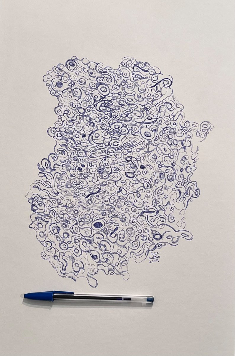 Abstract Bic pen drawing by Julia Guzzio #artist #linedrawing #bicpen #Abstract #drawing #juliaguzzio