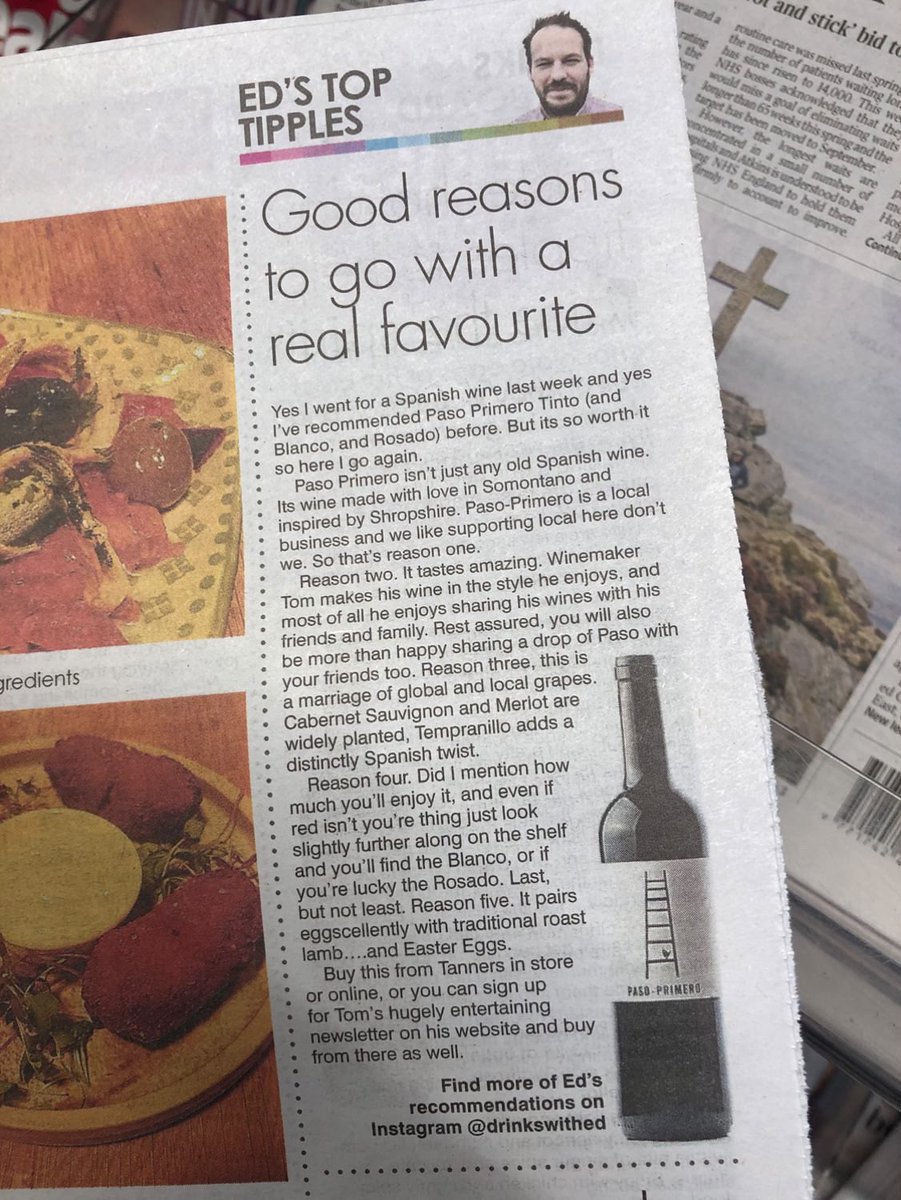 PASO IN PRINT! The perfect way to start the Easter weekend. Thanks @drinkswithed for the superb write up in @ShropshireStar.