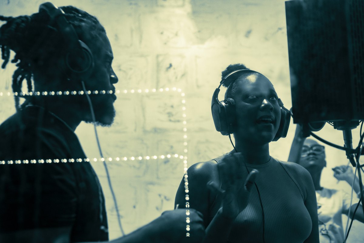 The beneficiaries of the "Mon corps, Mon rythme, ma parole" project are in the studio recording a song they composed during the training course. 
 <a href="/CanadaOAS/">Canada at the OAS</a> 
📷: Valencia Joseph
#moncorps #monrythme #maparole