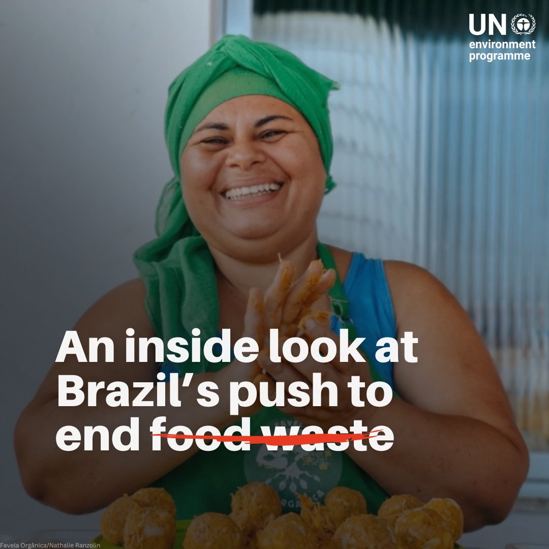 Regina Tchelly's innovative recipes in Rio's favelas to Brazil's national efforts against food waste, a movement toward zero hunger and sustainability is cooking.

See how grassroots movements and national strategies are working to #BeatWastePollution: unep.org/news-and-stori…