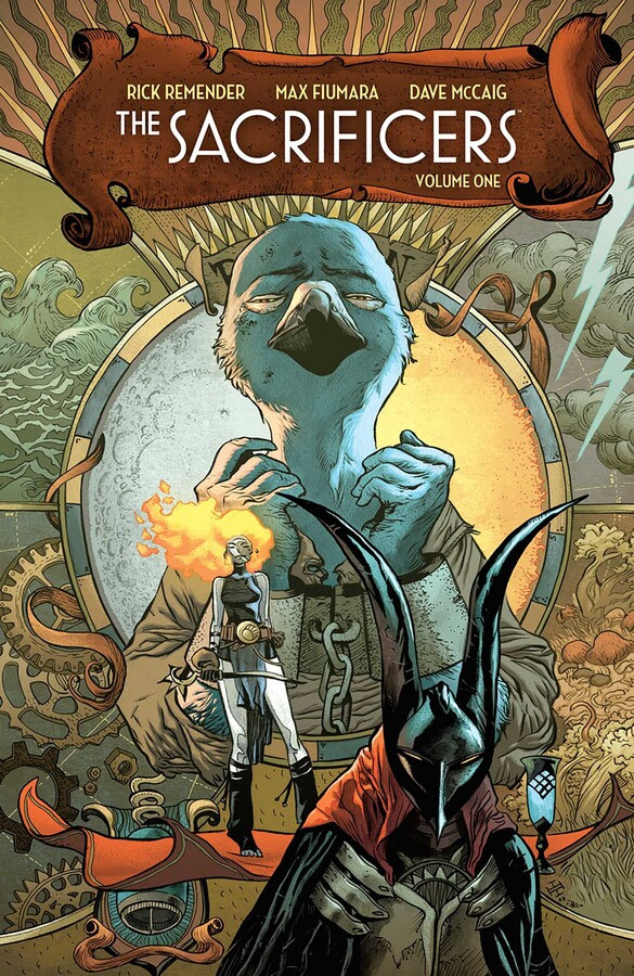 Tomorrow is a paradise ruled by 5 families that make everything perfect for their subjects. The cost: each family must make a sacrifice. From writer @Remender & artist @MaxFiumara comes THE SACRIFICERS Vol. 1, containing the first six issues of this seminal ongoing!