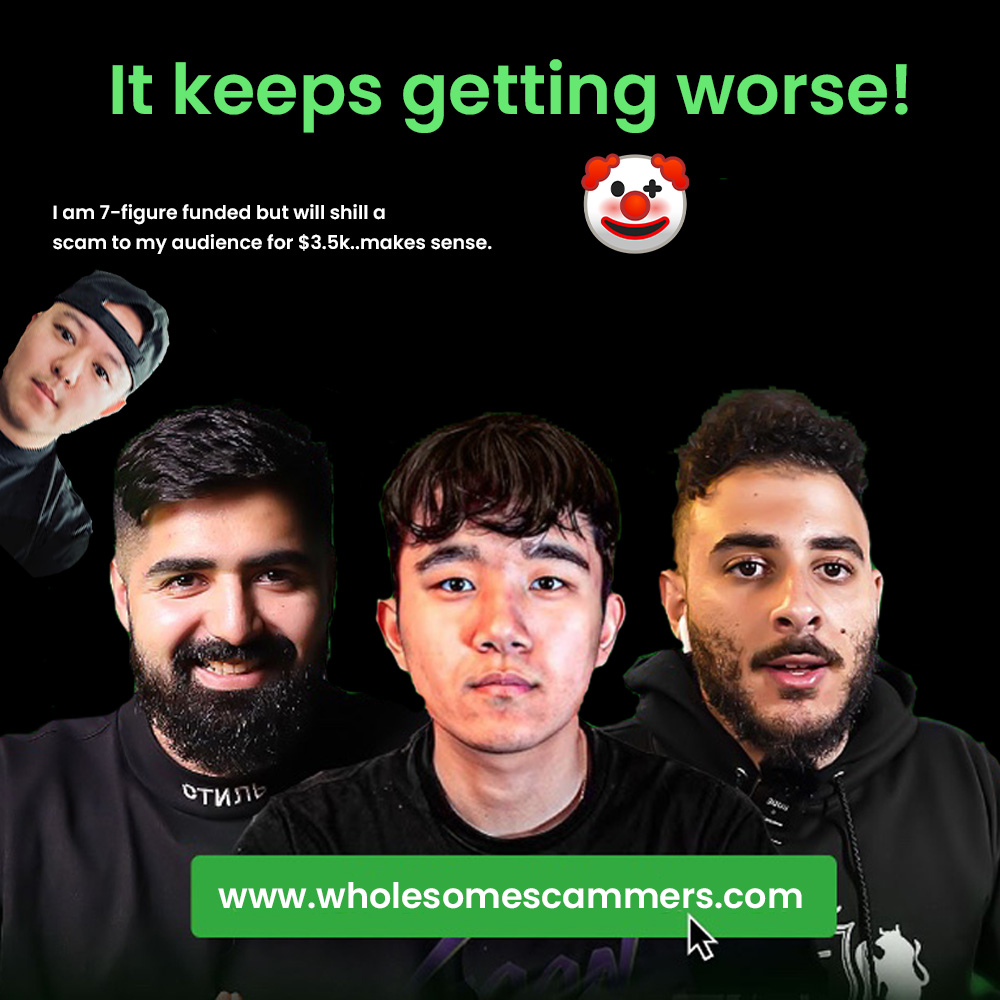 MrStoploss01's tweet photo. Wholesome Scammers 🥰

@SFTFirm @thefundedtrader @wordsofrizdom @OmarAgag6 @paladinbhutia @JadeCapFX