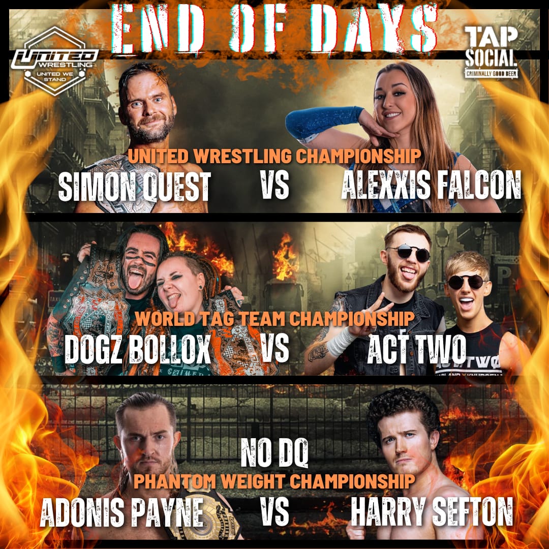 🔥 your first 3 matches for the End Of Days are absolutely stacked! Join us in less than 6 weeks at our home @tapsocialbrew in our home town of #oxford #oxfordshire 🎫 eventbrite.co.uk/e/719859748887…