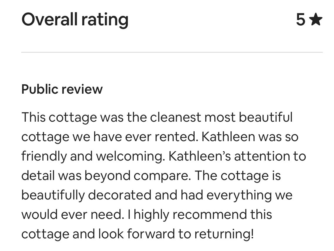 Another 5-star review for Dunnaglea Cottage, Ballintoy 🌟🌟🌟🌟🌟 

🔗 linktr.ee/dunnaglea 

🏷️ #Ballintoy #holidaycottage #TourismNI #CausewayCoast