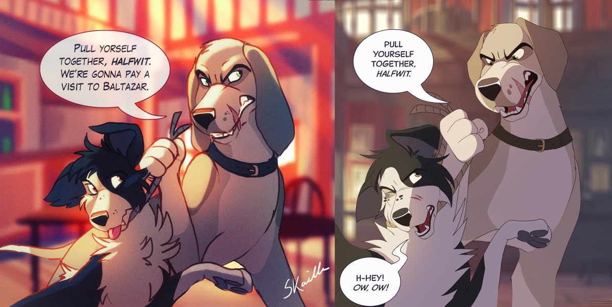 Concept art vs final version used on the comic! ✨