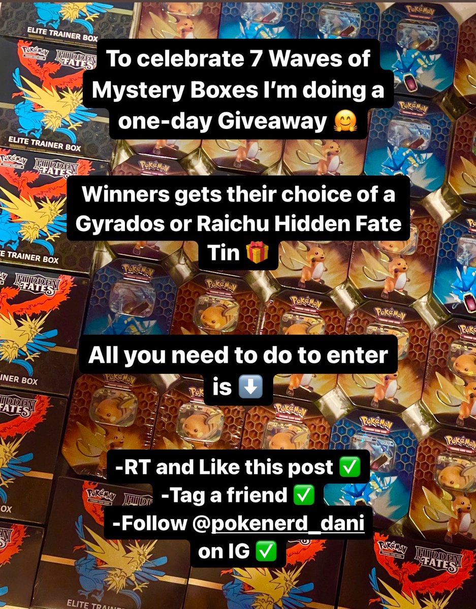 Mystery Box Wave 7 is Live 🌊📦❓ PLUS A GIVEAWAY 🎁 (details on the photo below👇📷 ) docs.google.com/forms/d/1g_sLM… 10 Boxes are up for grabs so if you want one plz fill in the form above and I’ll contact you via DM ⬆️🤗 Each box is $200 shipped and they all go out on Monday 💕 If…